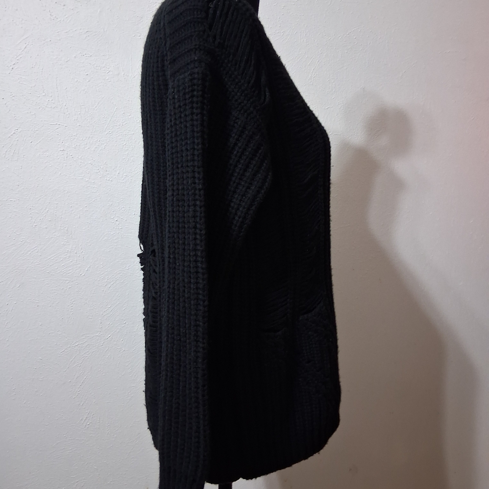 Distressed Ribbed Knit Sweater - Picture 2 of 8